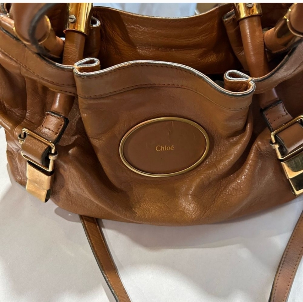 Chloe Victoria 2 way Handbag satchel Brown - Picture 2 of 8
